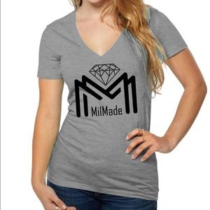 Gray and black Mil Made Tee Shirt